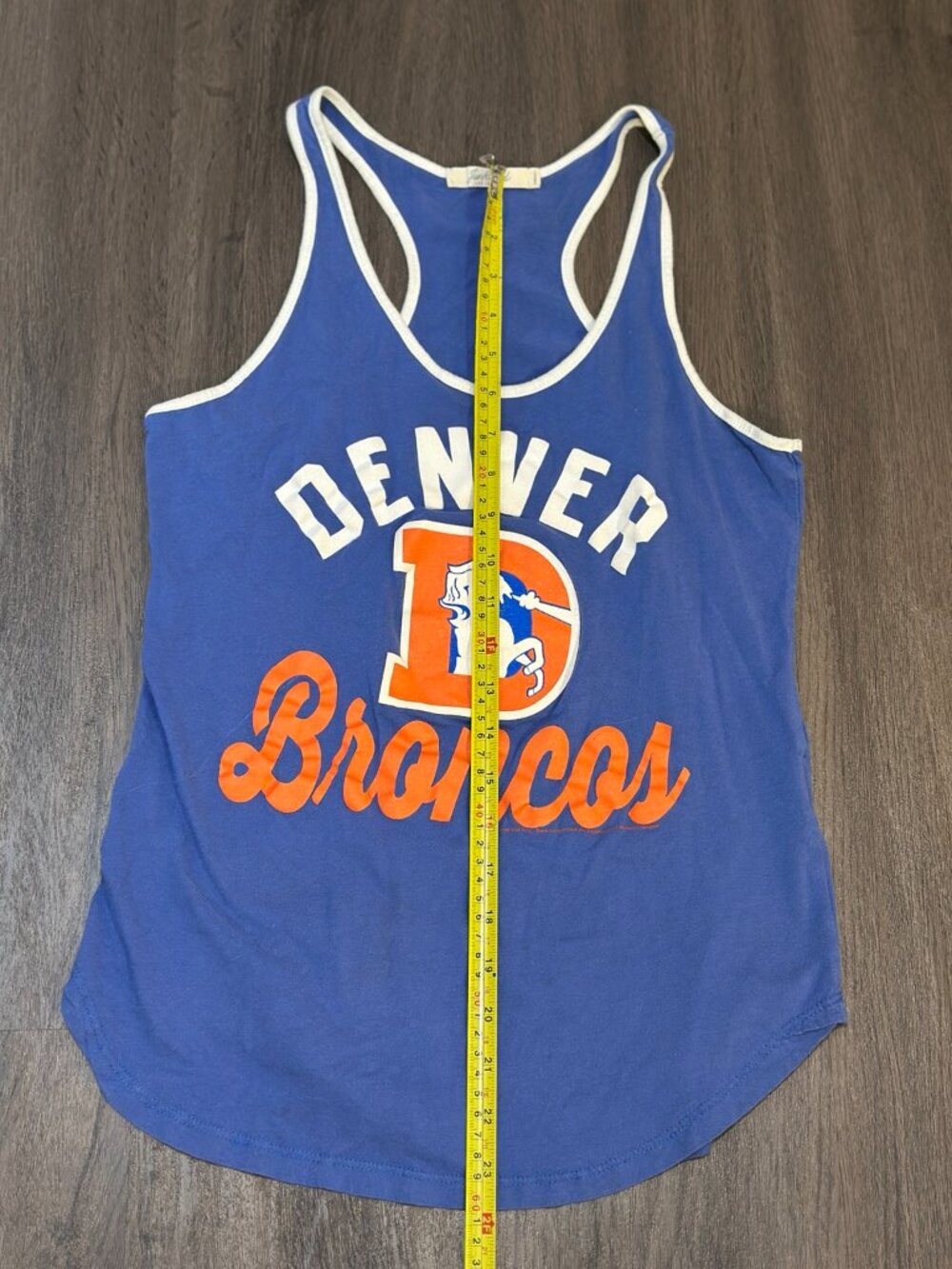 Denver Broncos Retro Throwback D Logo Women's NFL Football Racerback Tank Top - Picture 6 of 7